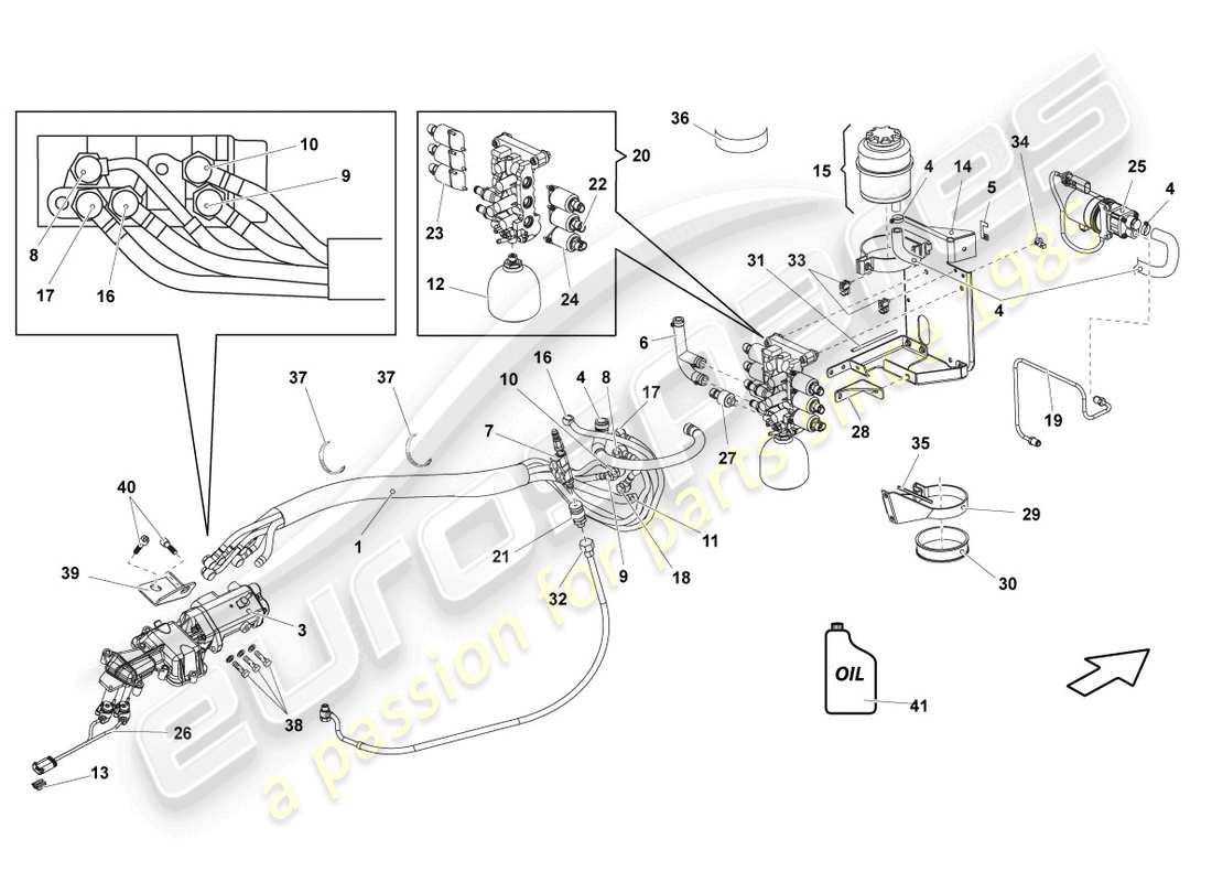 lamborghini superleggera (2008) switch unit part diagram