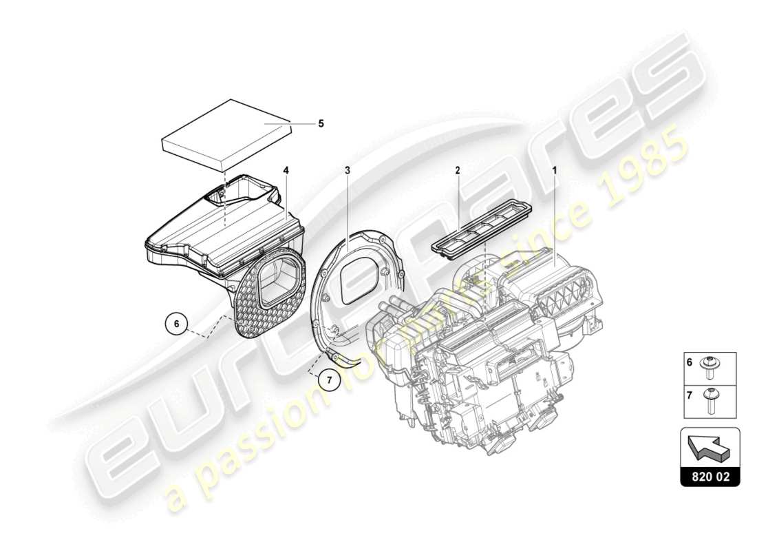 lamborghini countach lpi 800-4 (2022) air conditioning part diagram