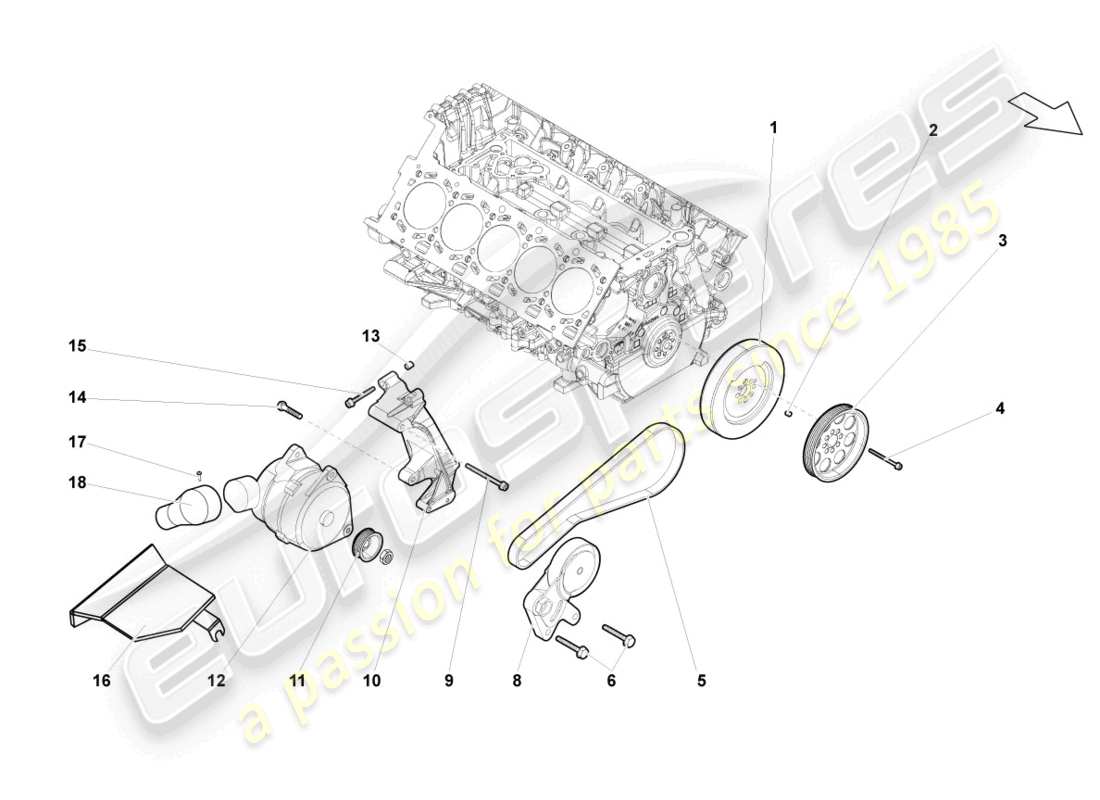 lamborghini gallardo spyder (2007) alternator part diagram