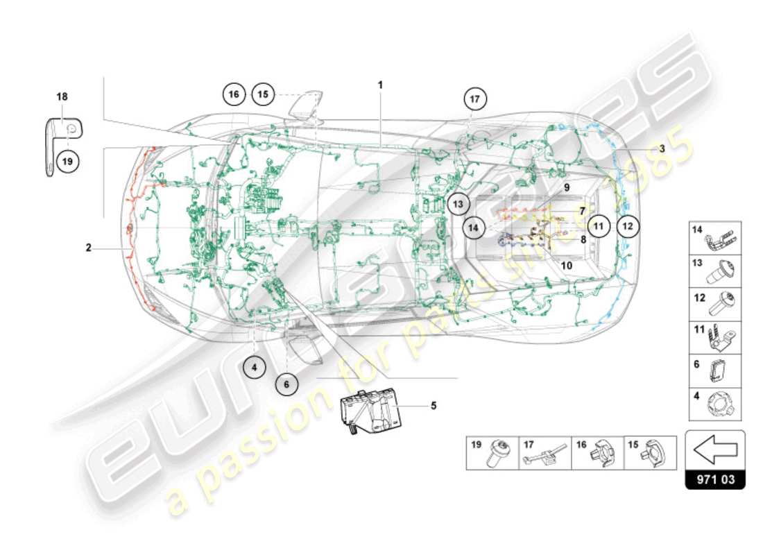 lamborghini tecnica (2024) wiring center part diagram