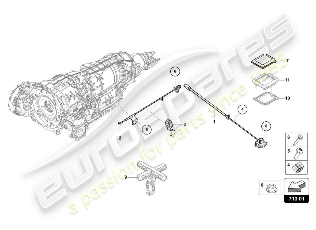 lamborghini urus (2020) selector mechanism part diagram