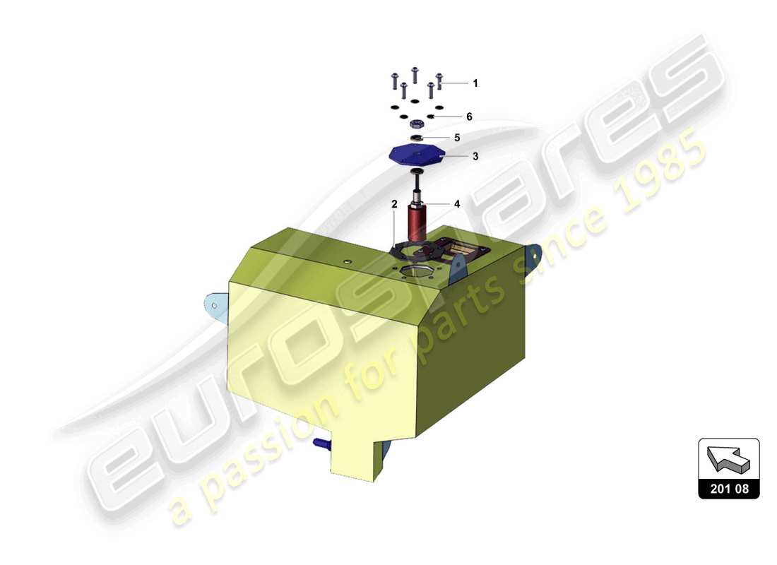 lamborghini super trofeo evo 2 (2022) fuel level part diagram