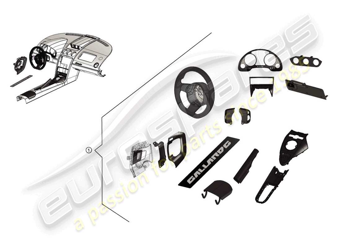 lamborghini lp560-4 coupe (accessories) retrofit package dark carbon part diagram