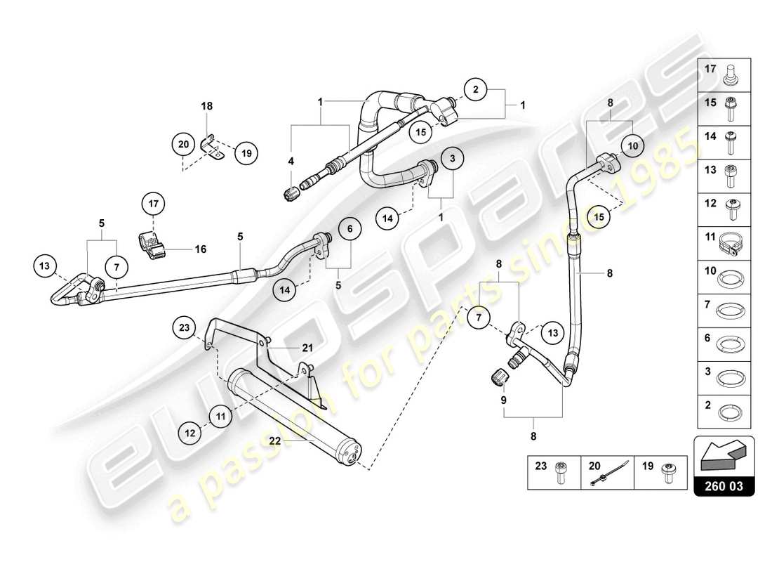 lamborghini ultimae roadster (2022) air part diagram