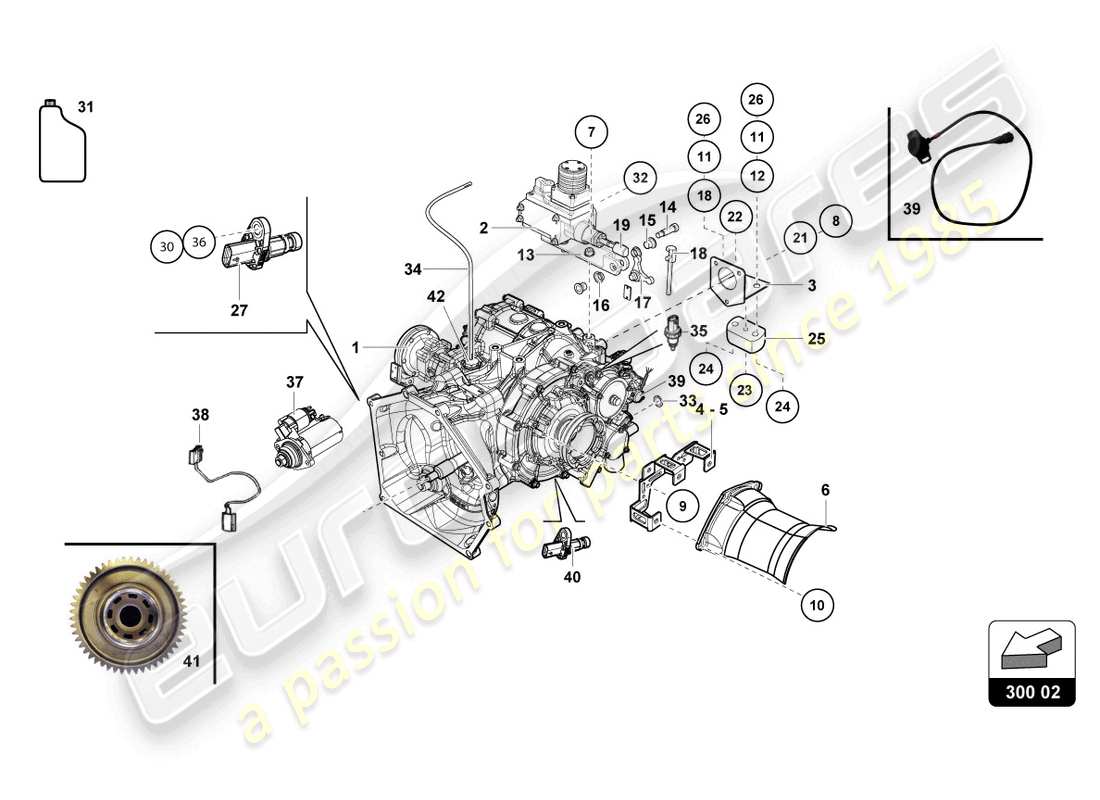 lamborghini super trofeo evo 2 (2022) gear part diagram