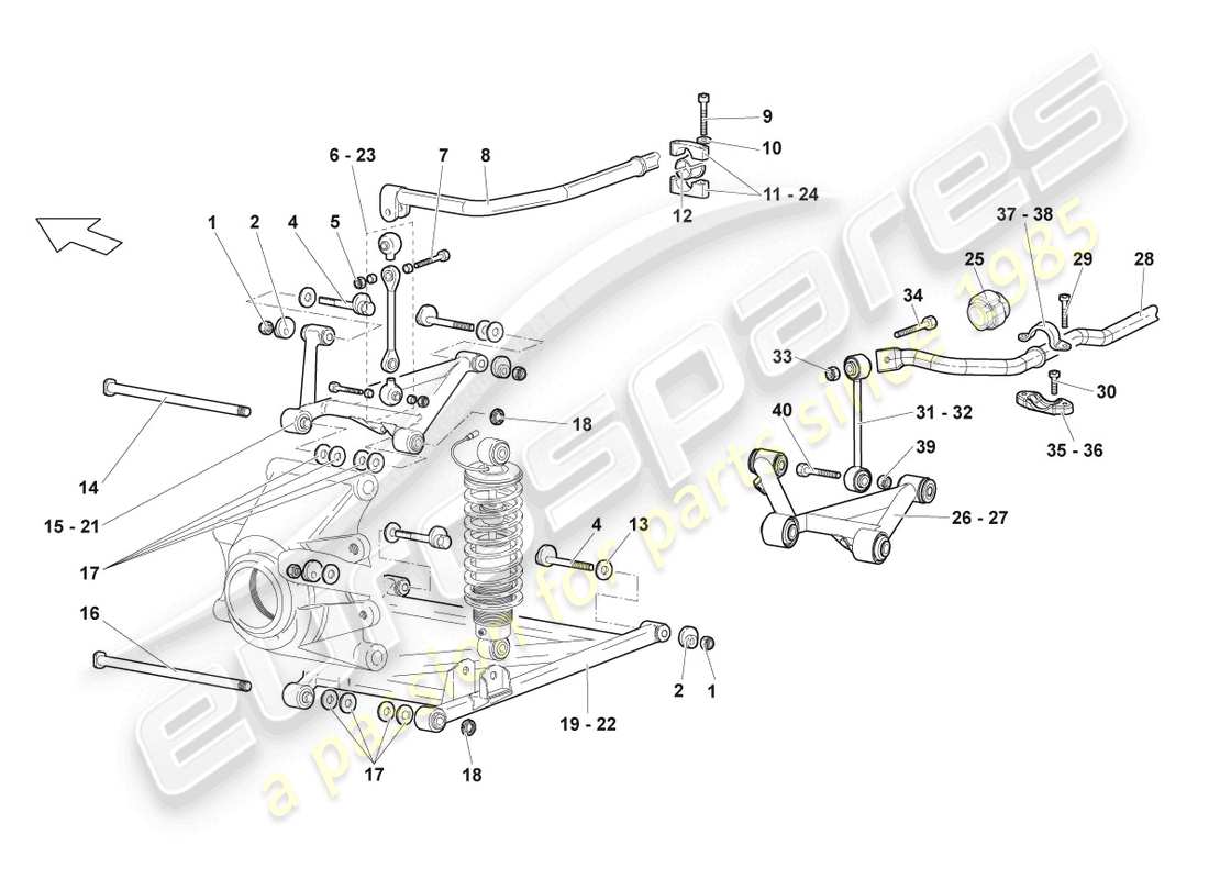 lamborghini lp640 coupe (2009) wishbone rear part diagram