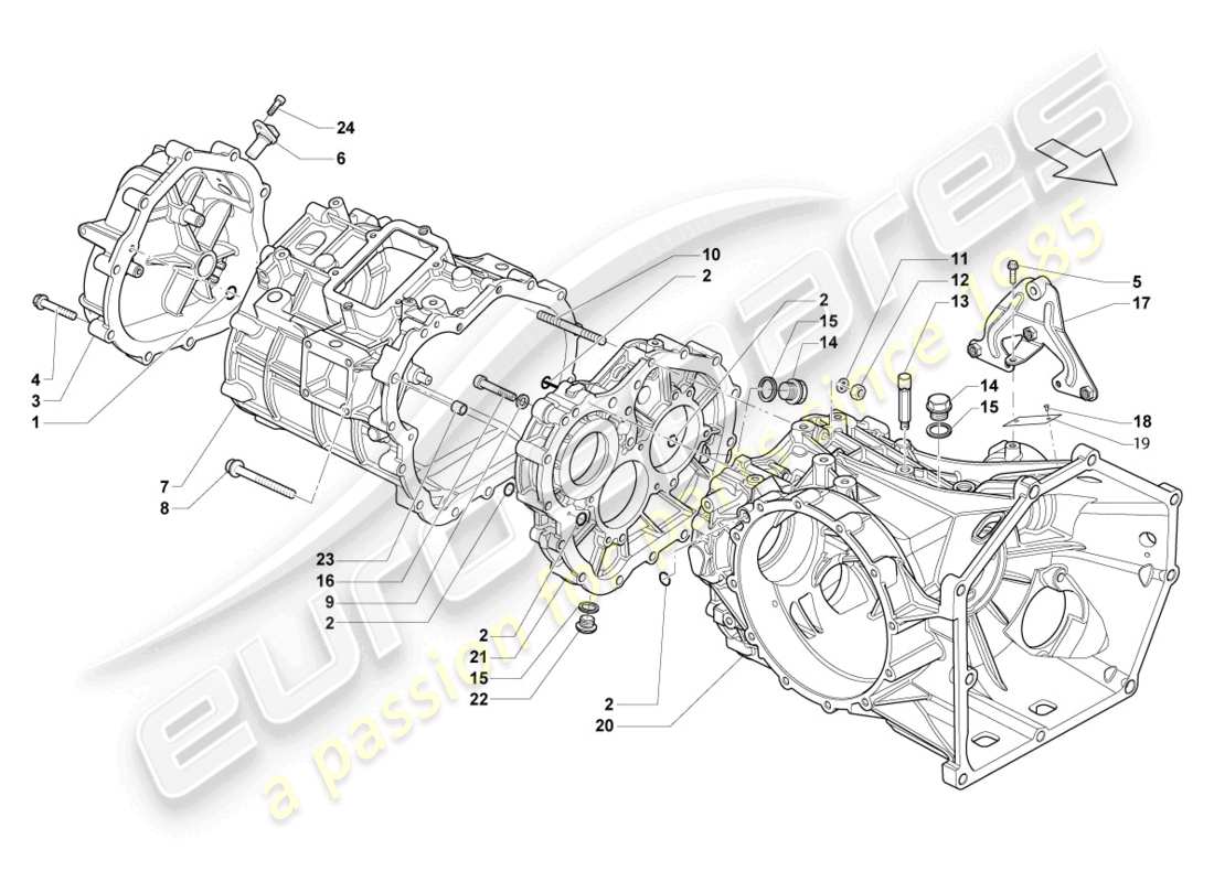 lamborghini lp570-4 sl (2012) gear housing part diagram