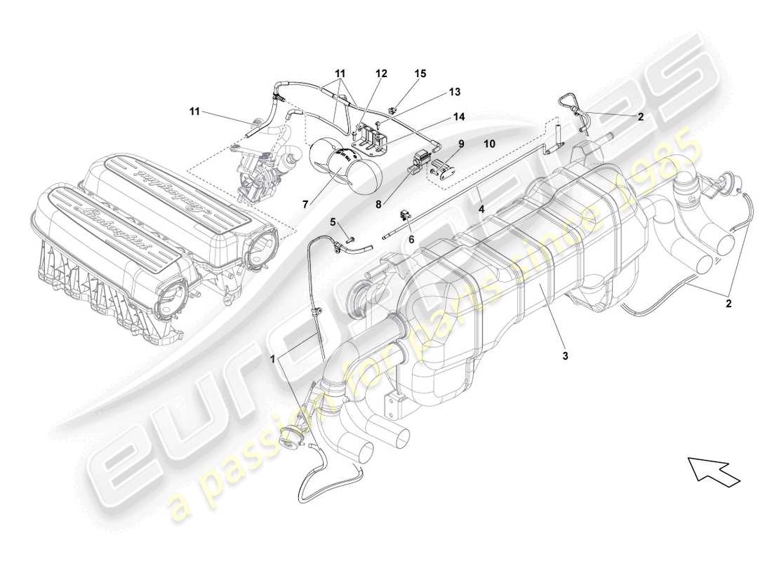 lamborghini lp570-4 sl (2012) vacuum system part diagram