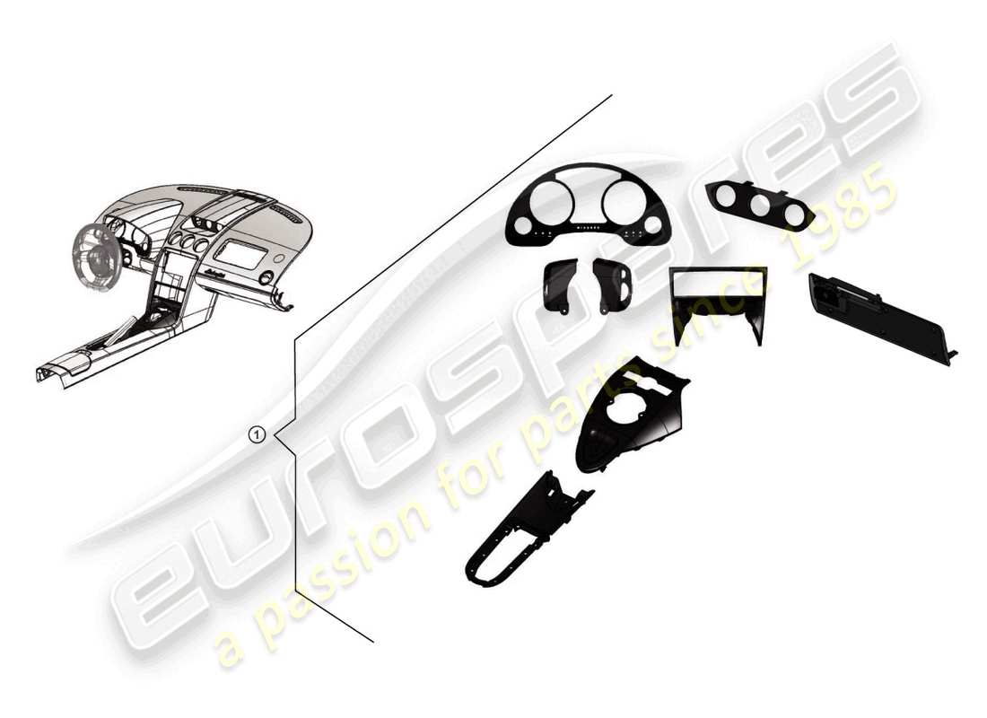 lamborghini lp550-2 coupe (accessories) retrofit kit piano paint part diagram