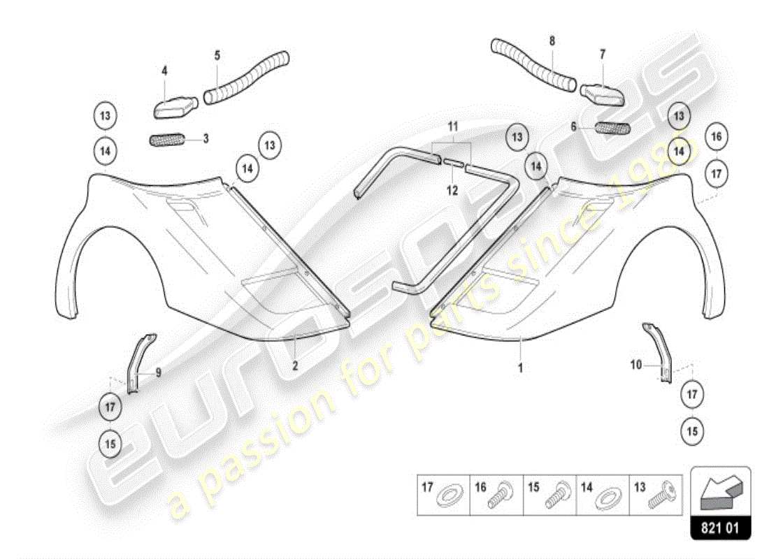 lamborghini diablo vt (1997) wing front part diagram