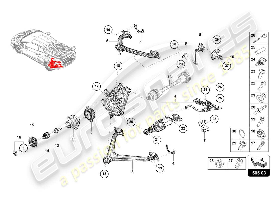 lamborghini sto (2021) guide part diagram