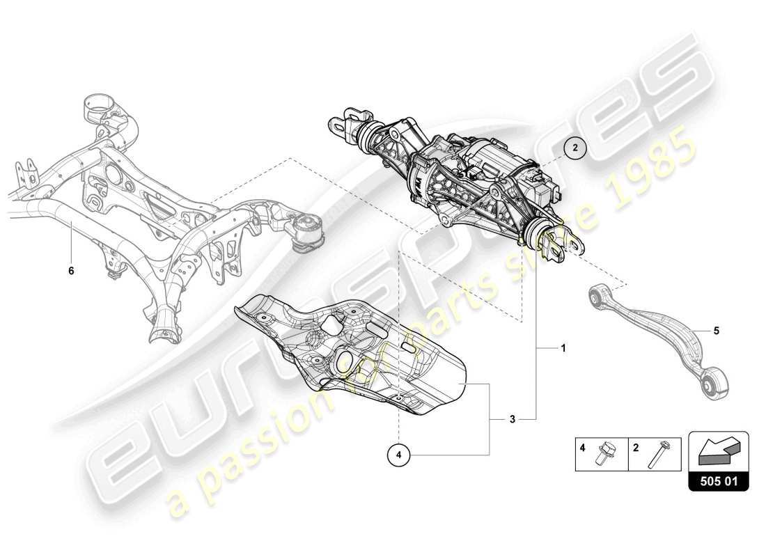 lamborghini urus (2020) steering gear part diagram