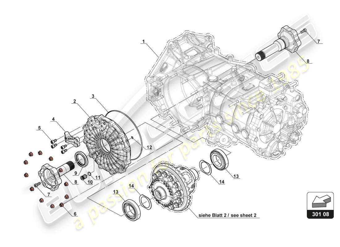 lamborghini gt3 (2017) slip differential part diagram