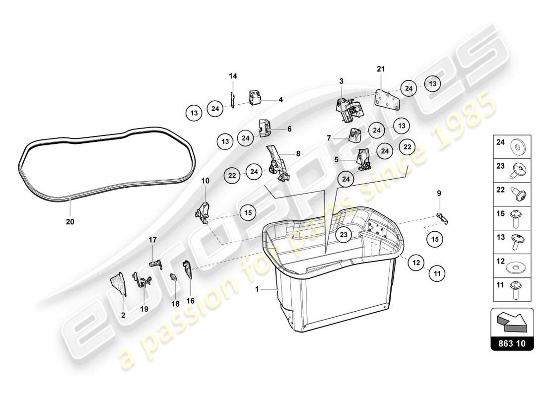 lamborghini ultimae (2022) luggage comp. floor covering part diagram