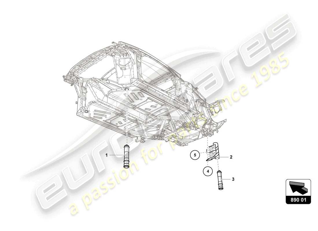 lamborghini super trofeo evo 2 (2022) airjack part diagram