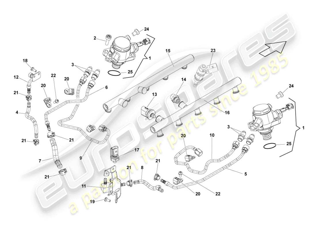 lamborghini lp550-2 spyder (2011) fuel pump part diagram