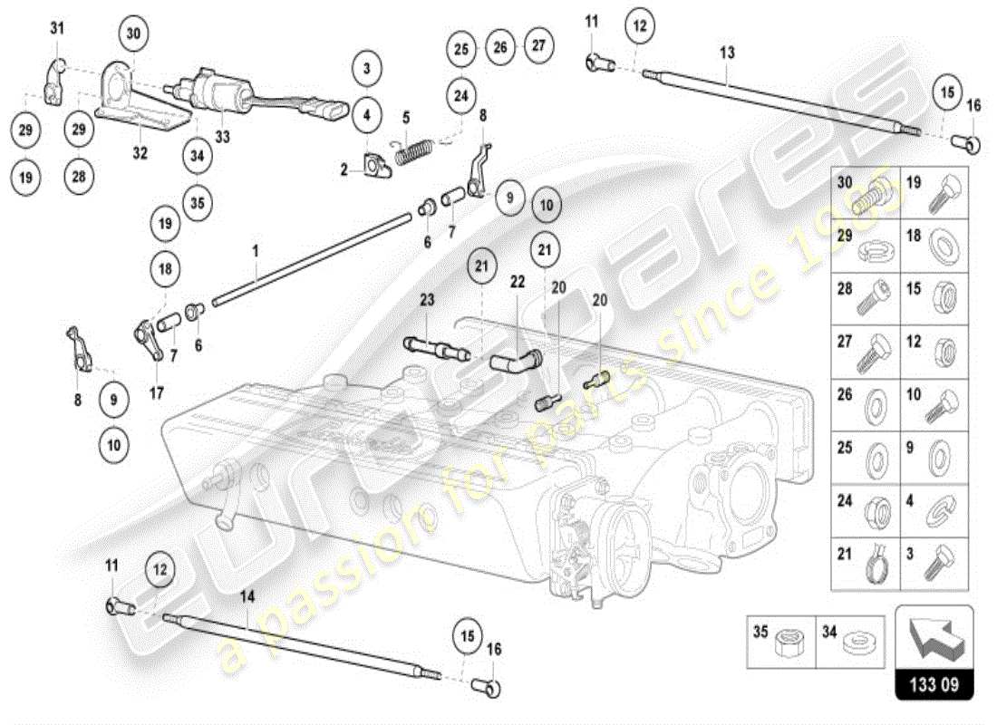 lamborghini diablo vt (1997) linkage part diagram