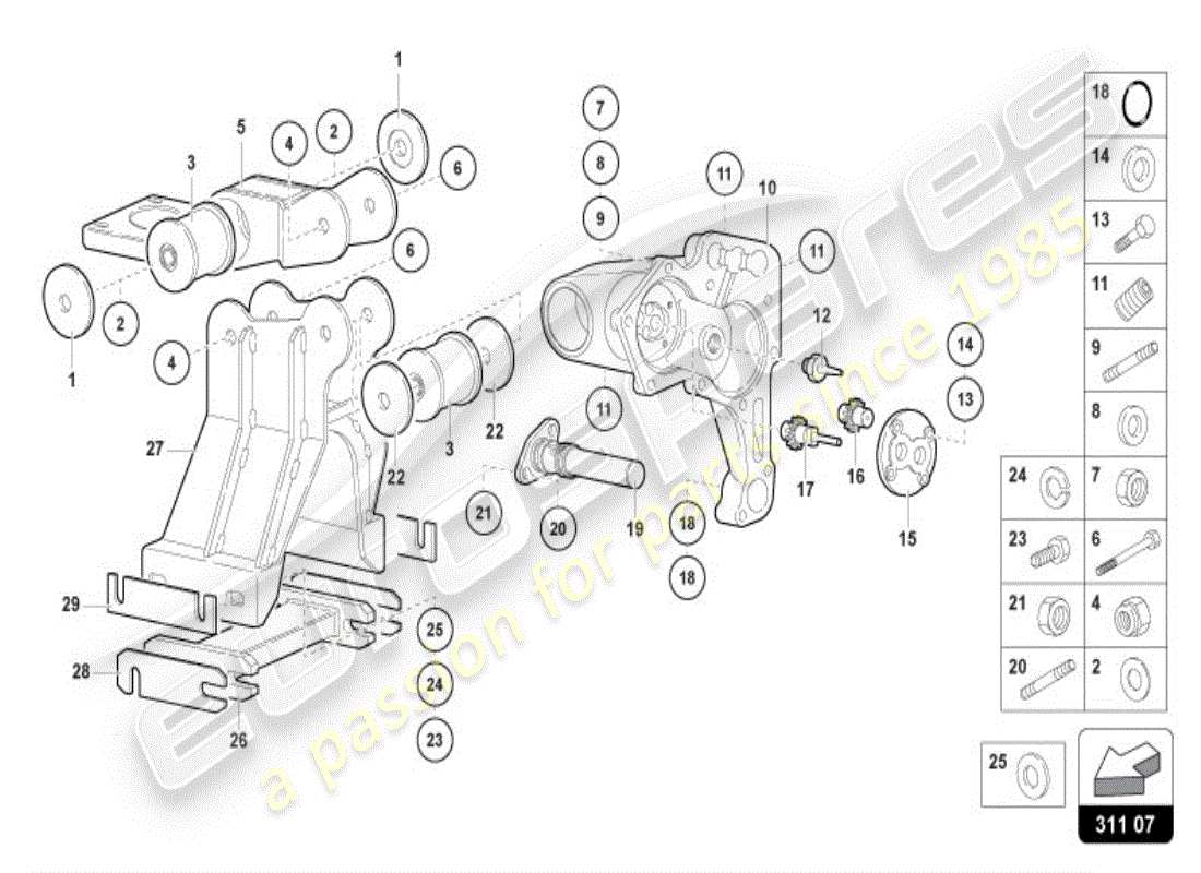 lamborghini diablo vt (1997) gearbox part diagram