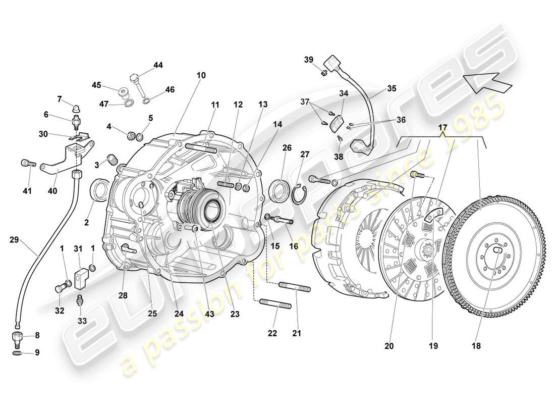 lamborghini lp640 coupe (2008) coupling e part diagram