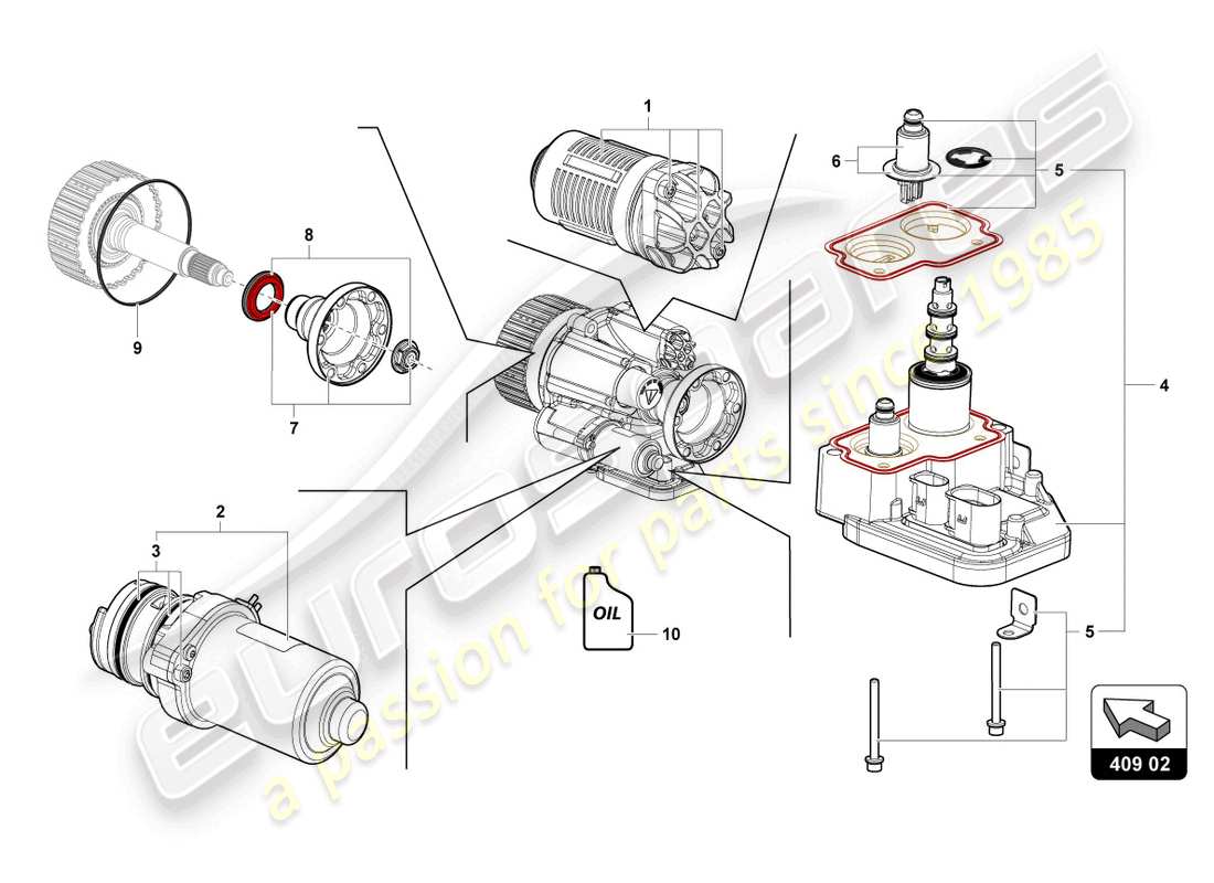 lamborghini ultimae roadster (2022) oil filter part diagram