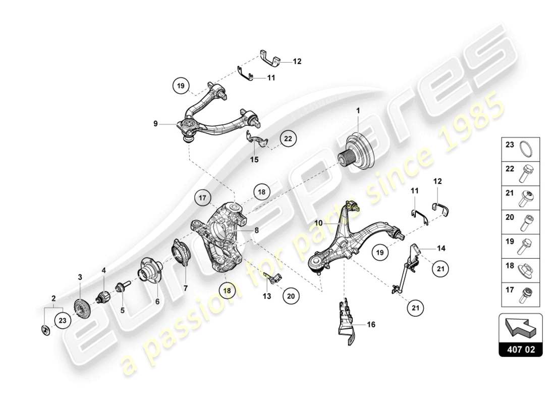 lamborghini sto (2021) axle shaft front part diagram