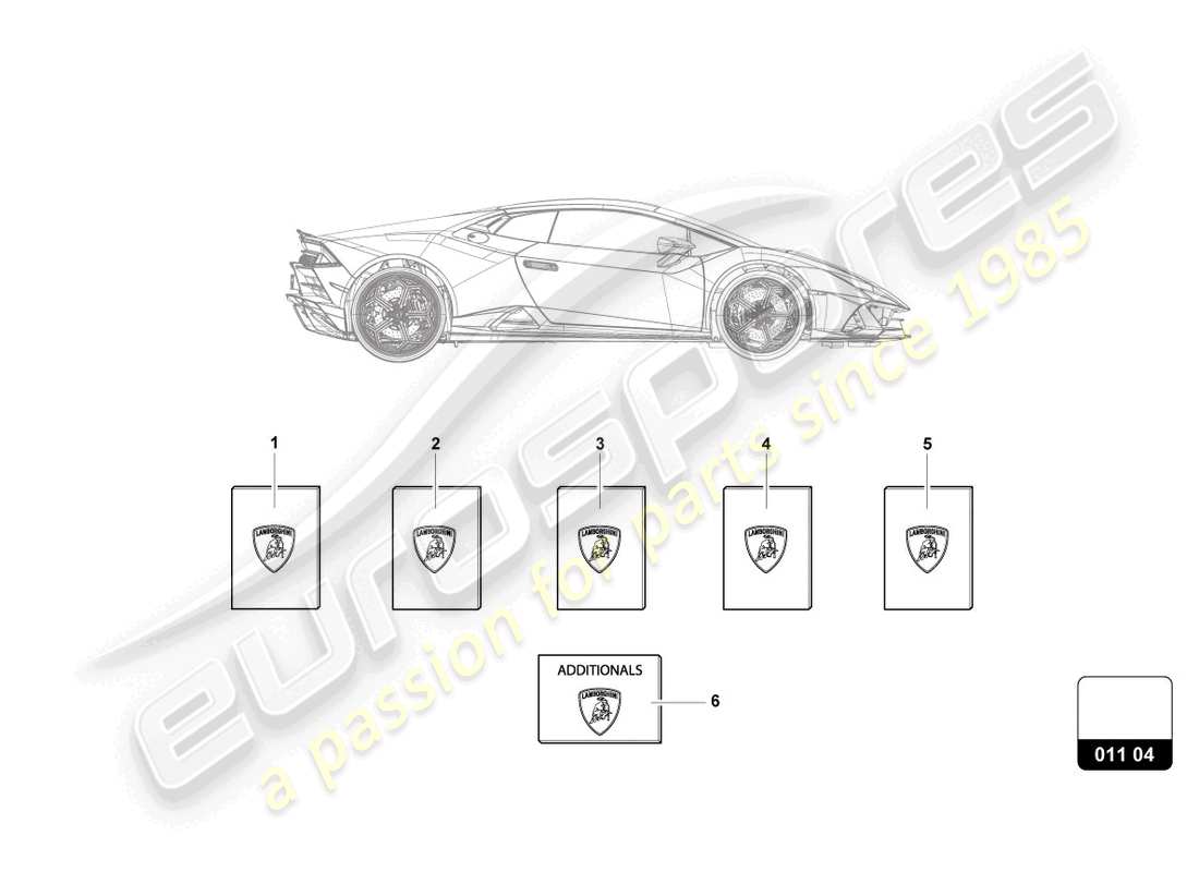 lamborghini evo spyder (2021) vehicle wallet part diagram