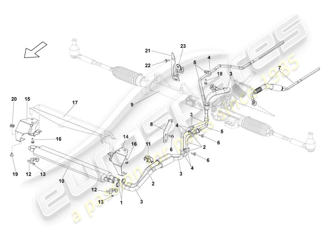 lamborghini lp550-2 spyder (2011) oil cooler part diagram