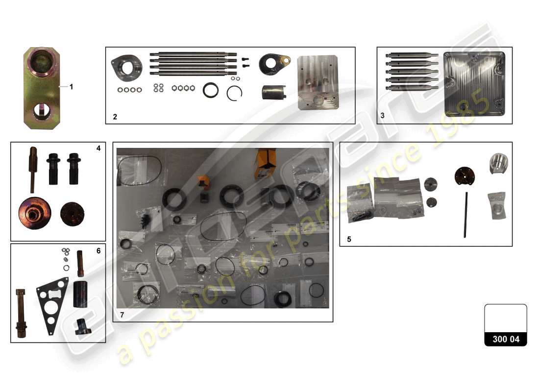 lamborghini super trofeo evo 2 (2022) refurbishment gearbox kit part diagram