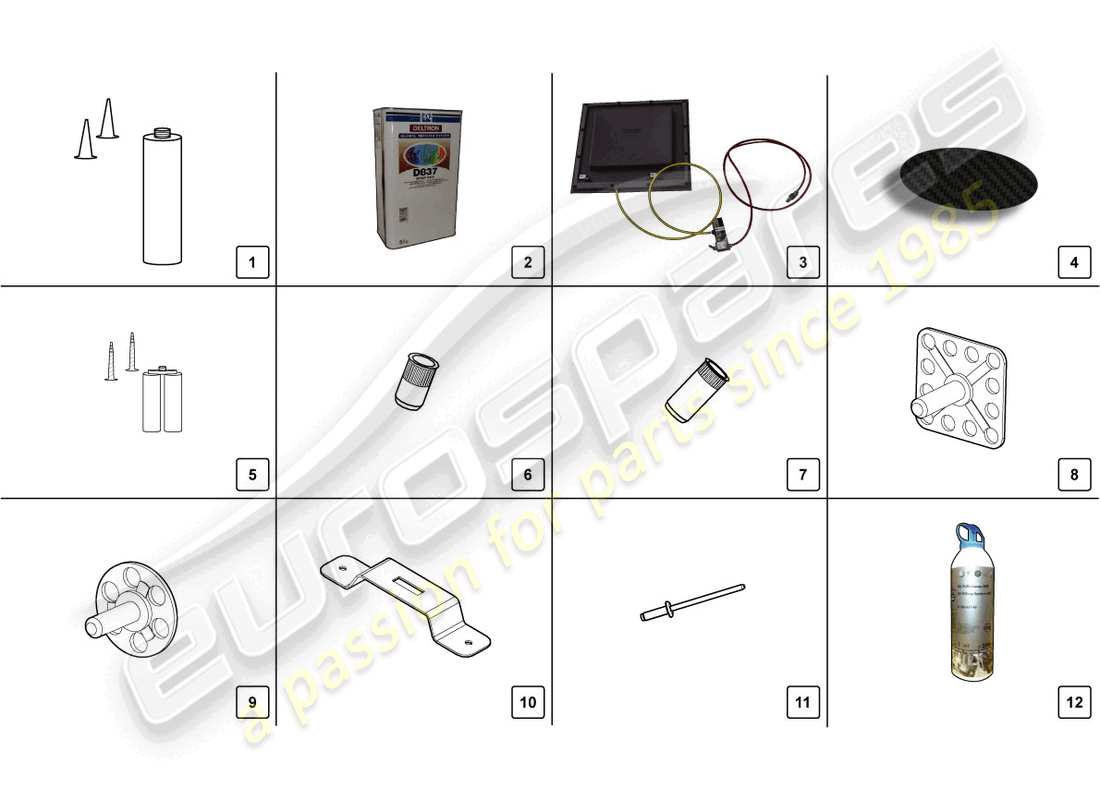 lamborghini sian roadster (2021) repair set part diagram