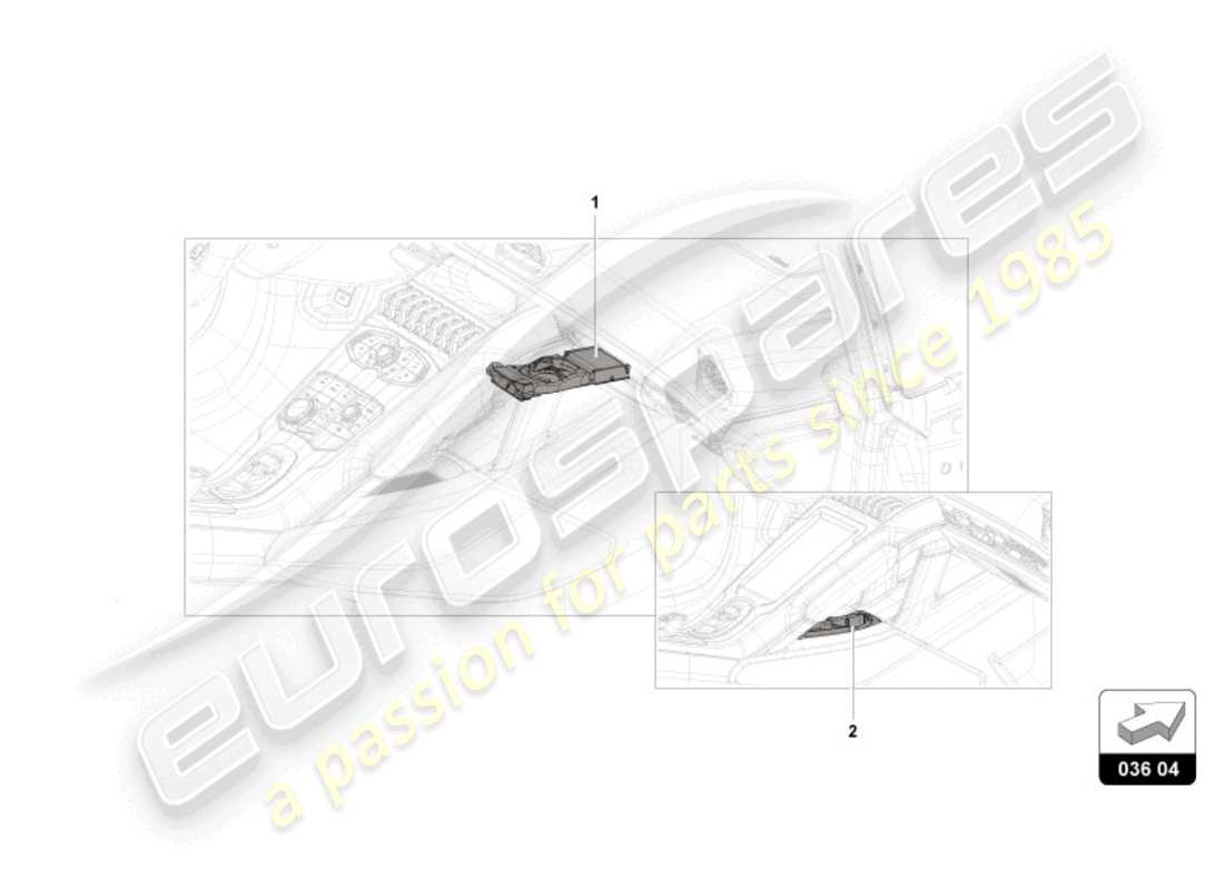 lamborghini huracan tecnica (accessories) drinks holder part diagram