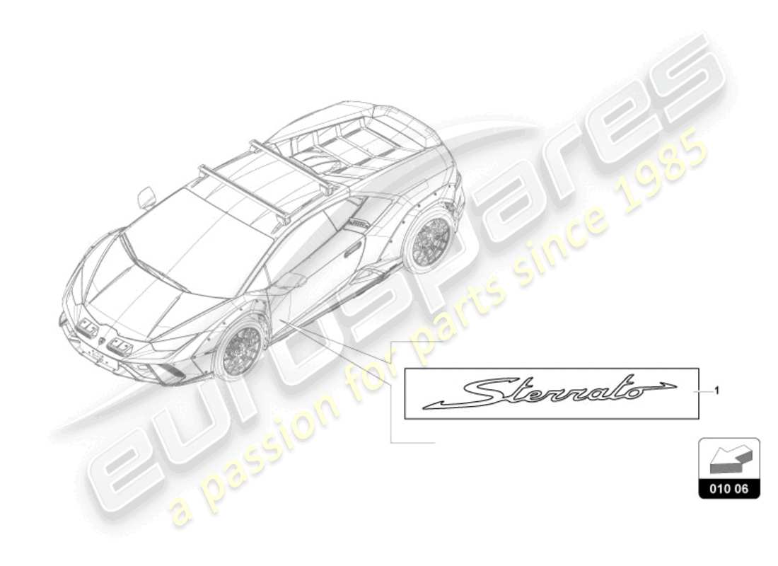 lamborghini sterrato (2024) decorative adhesive strips part diagram