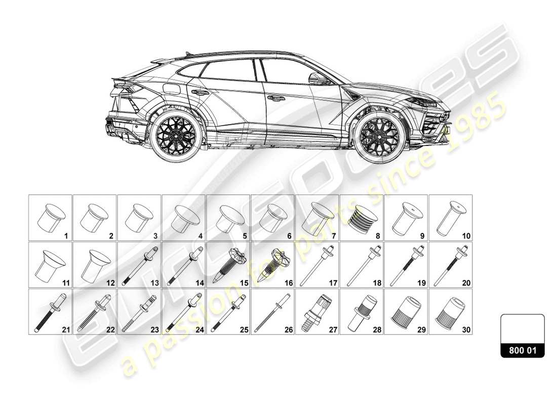 lamborghini urus s (2024) mounting for bodywork part diagram