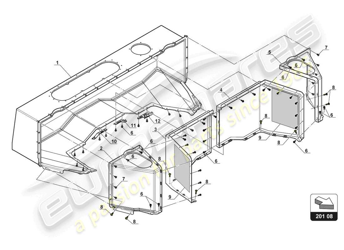 lamborghini gt3 (2017) fuel tank esterior part diagram