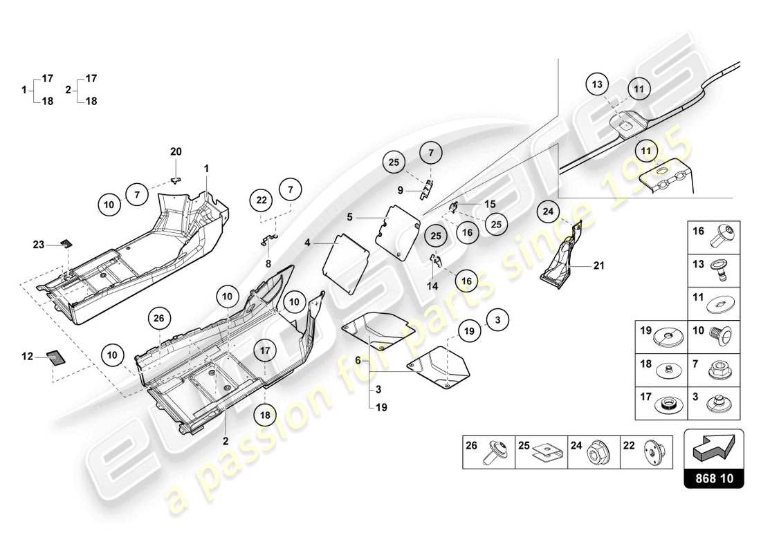 lamborghini sto (2022) noise insulation plate part diagram