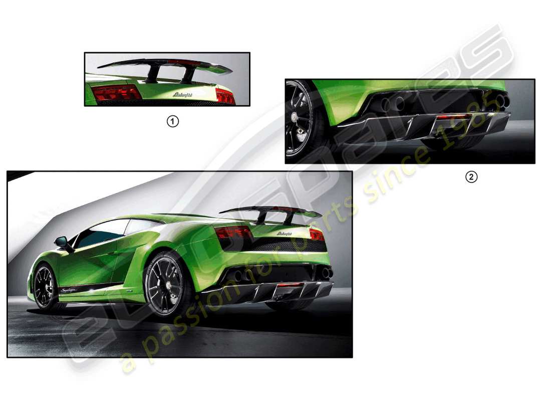 lamborghini lp560-2 coupe 50 (accessories) retrofit kit part diagram