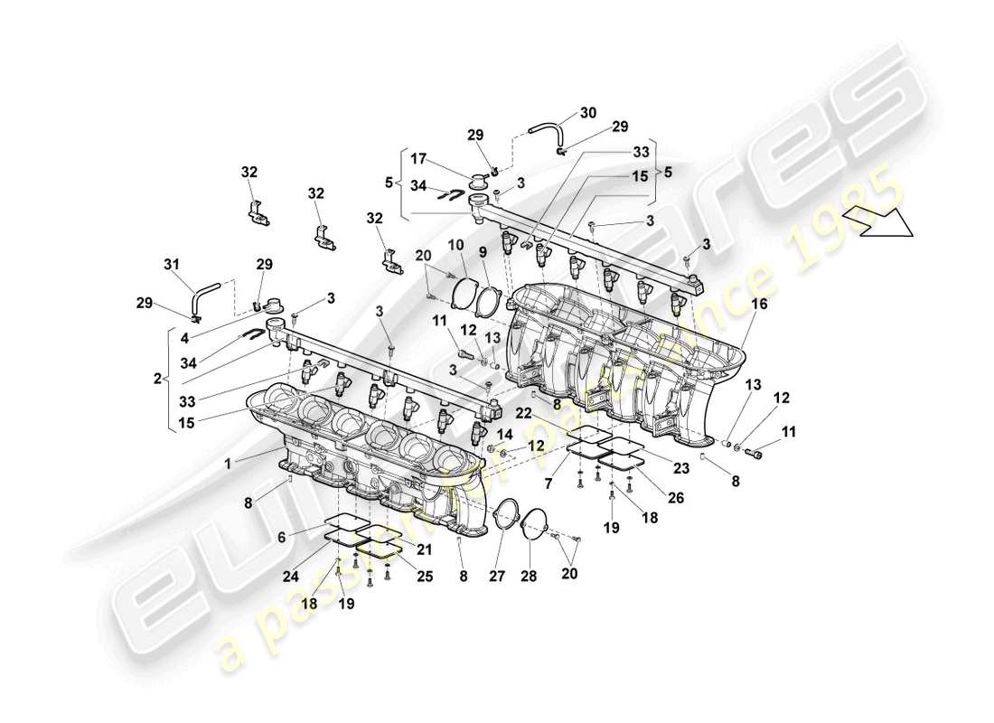 lamborghini reventon intake system part diagram