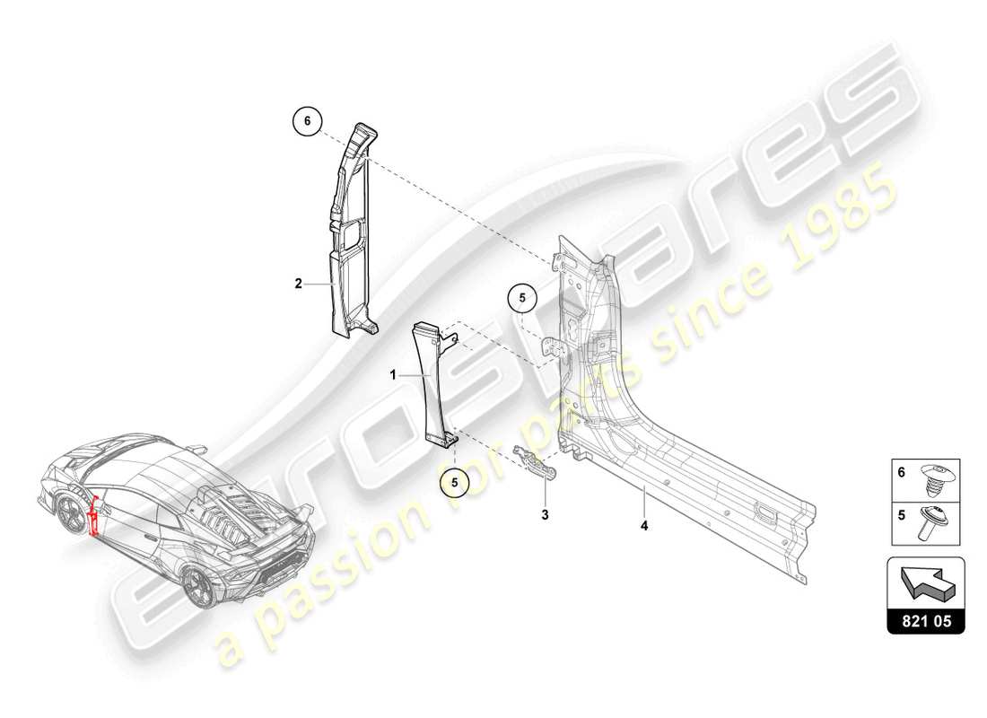 lamborghini sto (2022) wing front part diagram