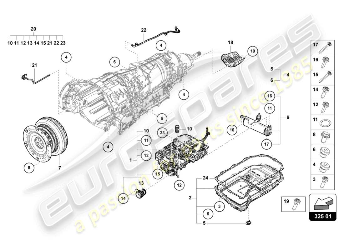 lamborghini urus (2022) mechatronic with software part diagram