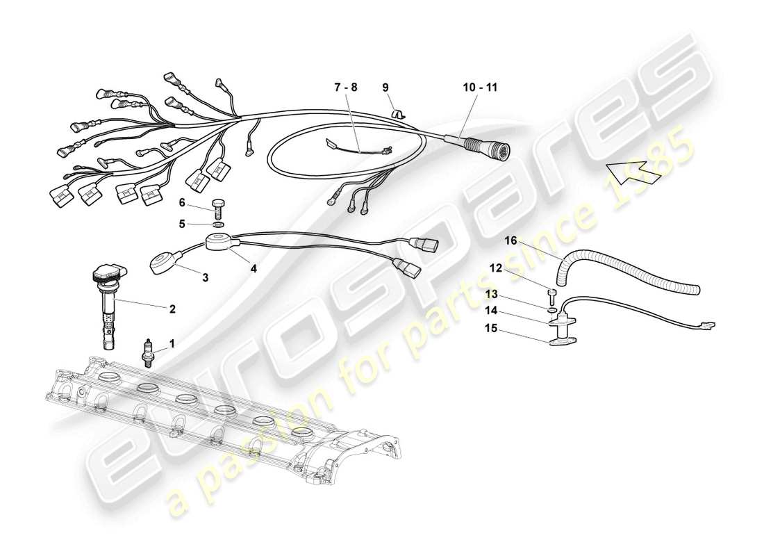 lamborghini lp640 coupe (2009) spark plug part diagram