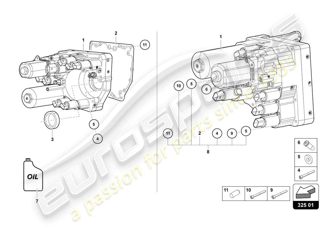 lamborghini ultimae (2022) hydraulics control unit part diagram