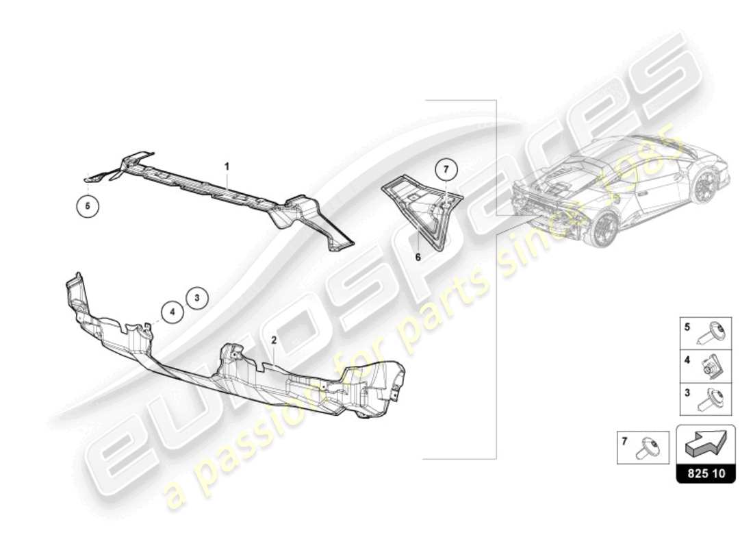 lamborghini tecnica (2024) heat shield part diagram