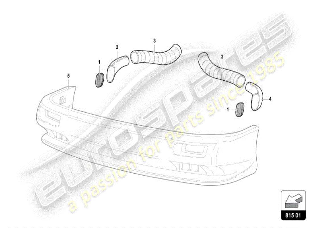 lamborghini diablo vt (1997) front air duct cardboard part diagram