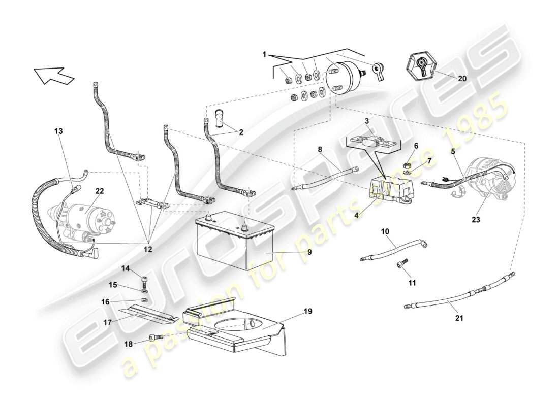 lamborghini lp640 coupe (2008) main fuse socket part diagram