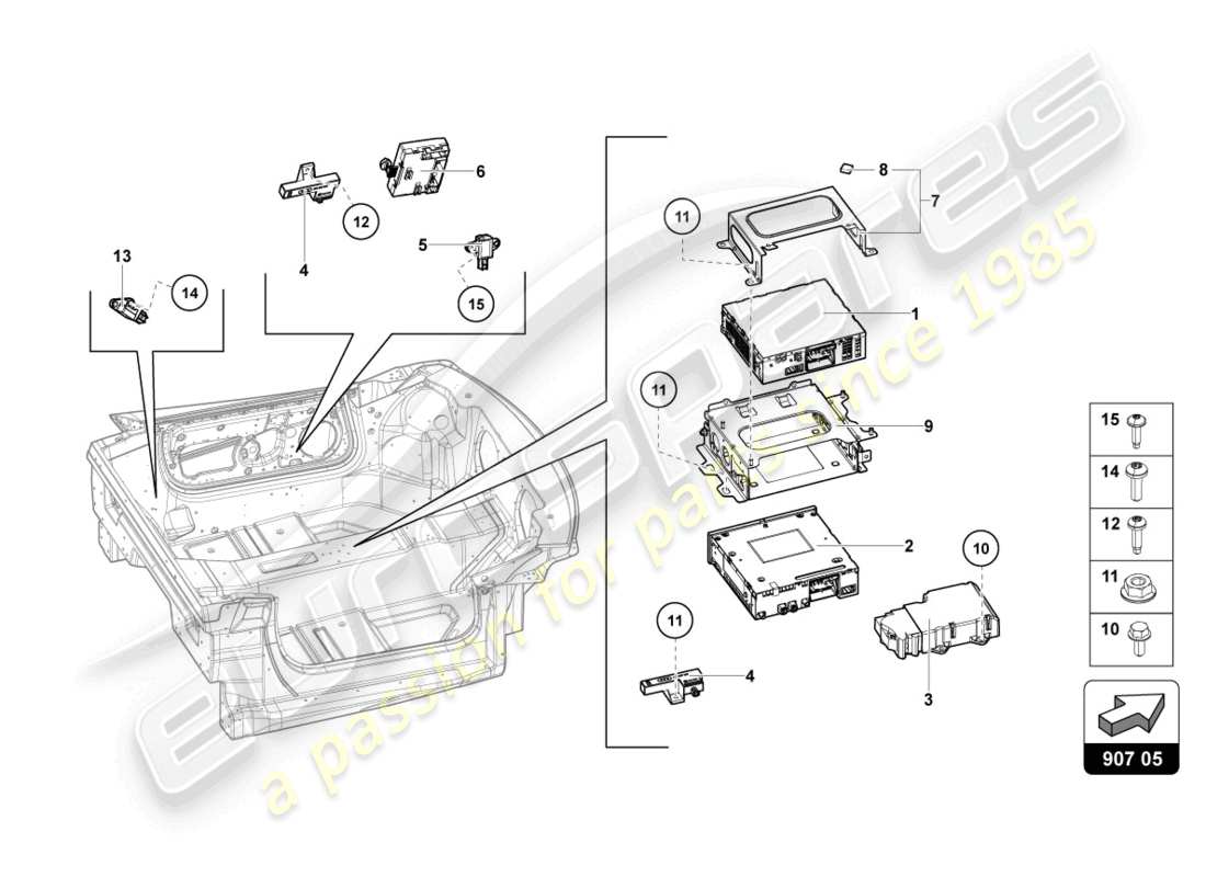 lamborghini ultimae roadster (2022) electrics part diagram