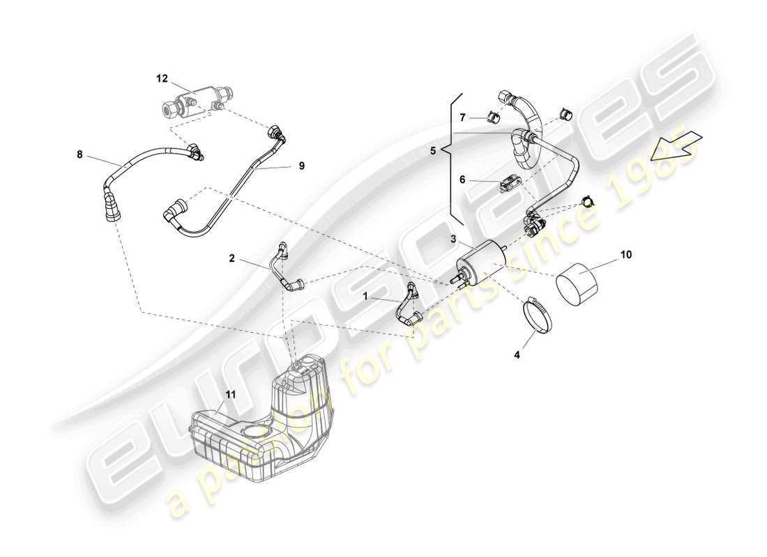 lamborghini lp570-4 sl (2012) fuel filter part diagram