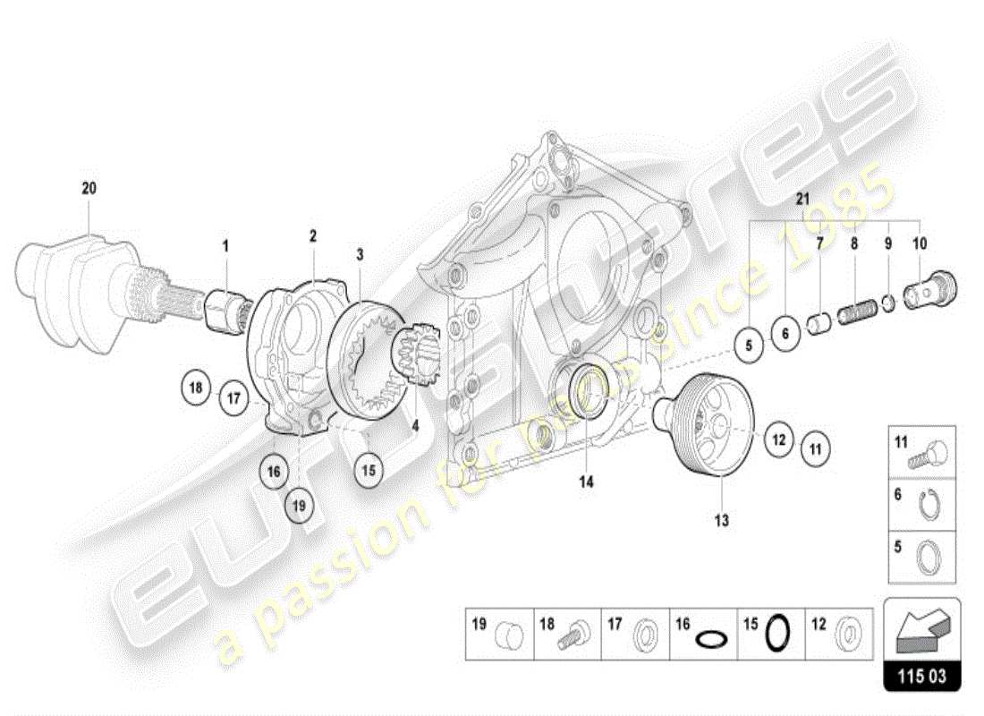 lamborghini diablo vt (1997) oil pump part diagram