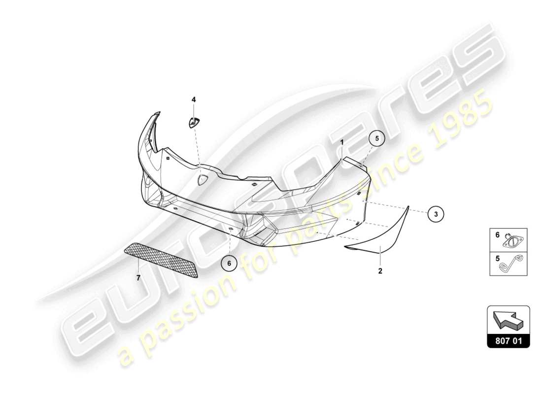 lamborghini super trofeo (2016) front bumper part diagram