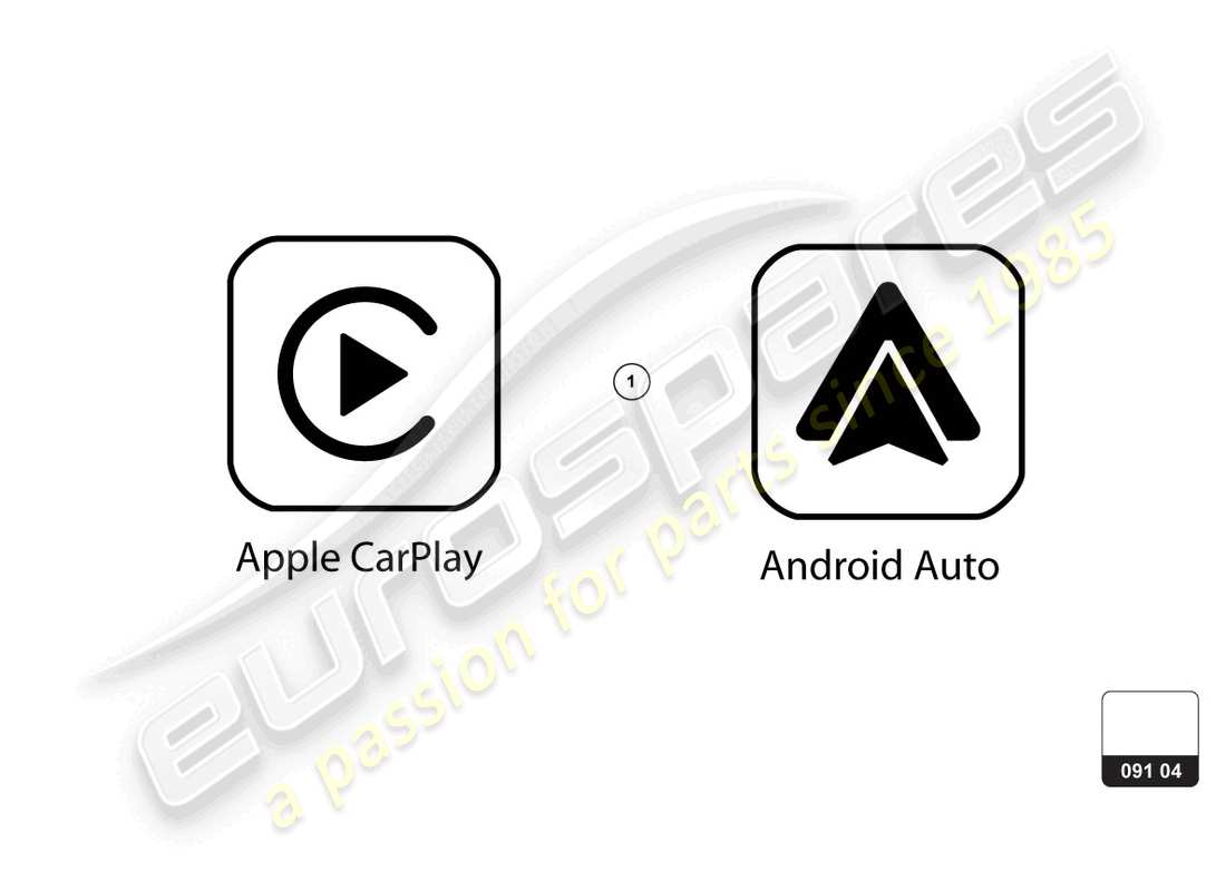 lamborghini huracan sto (accessories) multimedia interface part diagram