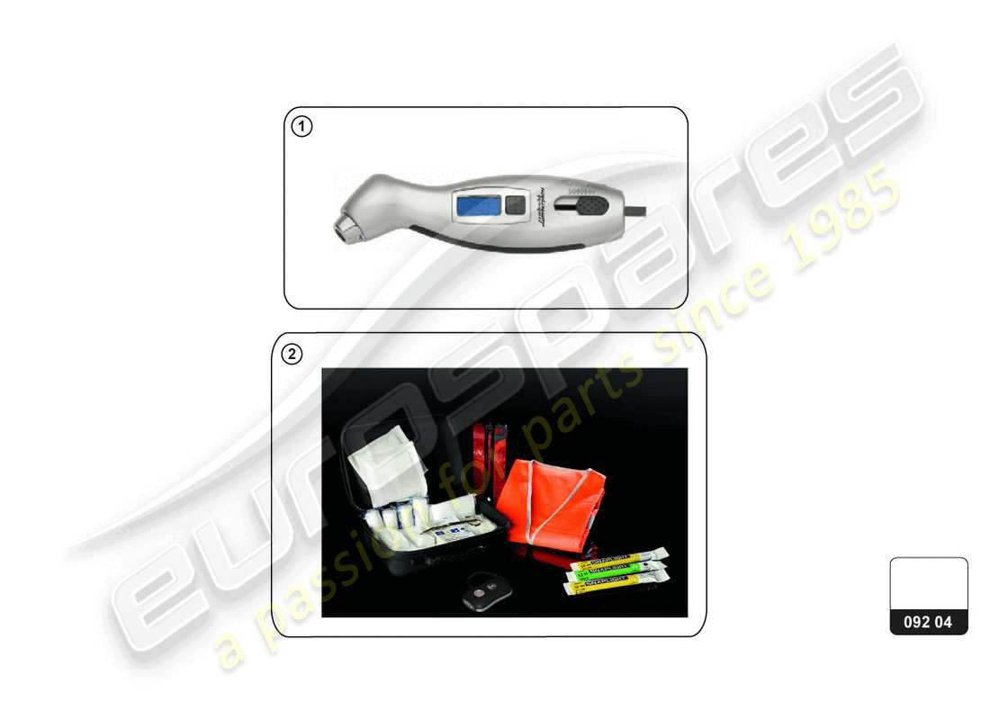 lamborghini huracan tecnica (accessories) security equipment part diagram