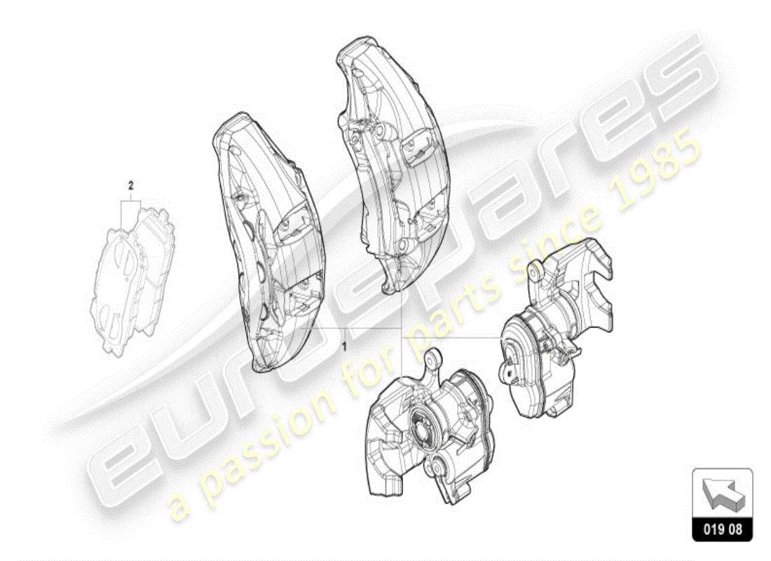 lamborghini urus performante (accessories) retrofit kit for colour brake caliper part diagram